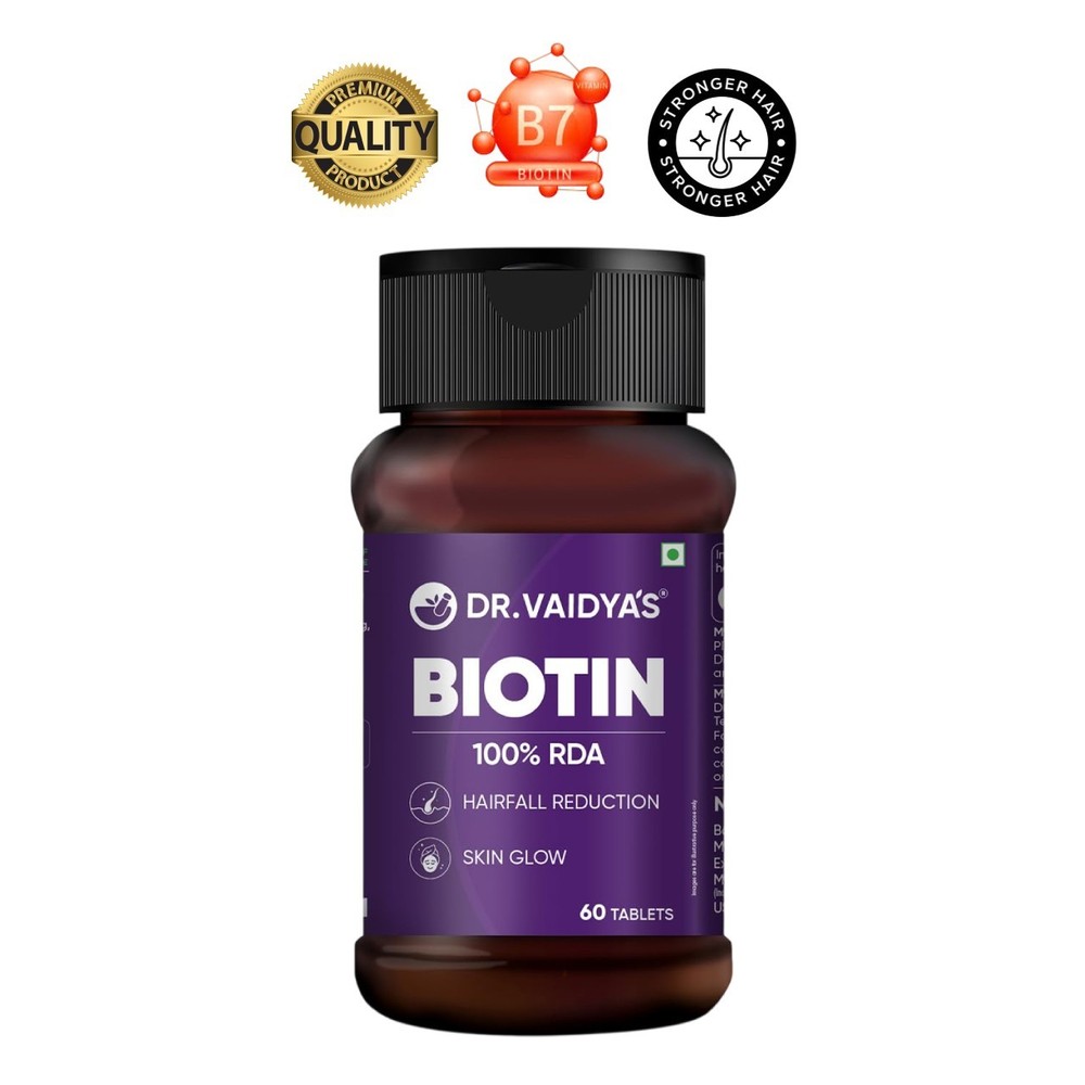 Dr. Vai.dya’s Biotin Amla Bhringraj 60 Veg Tablets Hair