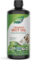 Organic MCT Oil, 30 Fl Oz, Brain and Body Fuel from Coconuts*, C8 Caprylic Ac…