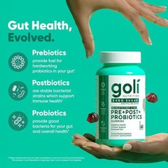 3-in-1 Zero Sugar Probiotic Gummies Vegan Daily Wellness Supplement