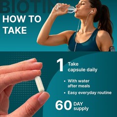 ORI.BITE Biotin 10000mcg 60 Veg Capsules Pack of 5