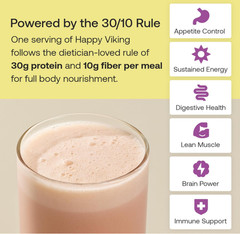Happy Viking Plant-Based Protein Shake Variety Pack, 12 Meals, 30g Protein