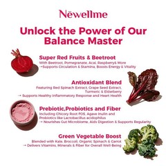 NEWELLME Super Red Food Powder, Supports Blood Pressure, Benefits Leg Veins, Hea