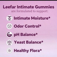 LEEFAR US Her Juicy Feminine Probiotics Gummies PH Balance Dryness Pineapple