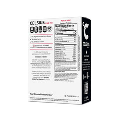 CELSIUS On The Go Energy Drink Mix, Peach Vibe,14 Stick Pack.
