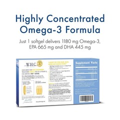 Fish Oil Omega 3 1300mg EPA 665mg DHA 445mg Vitamin D3 60 Softgels UnoCardio