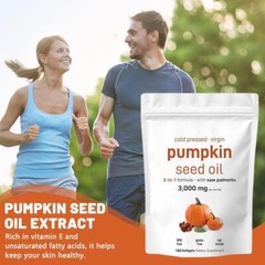 Pumpkin Seed Oil Saw Palmetto 3000 mg Per Serving -Bladder & Prostate Health