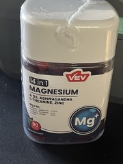 Magnesium VEV Gummies 14 Zinc 1 90 Count Ashwagandha D3 L-Theanine in Supplement