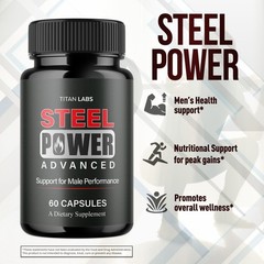 (2 Pack) Steel Power Advanced Male Health Support Supplement SteelPower 120 Caps