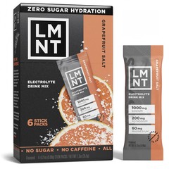 LMNT Zero Sugar Electrolyte Drink Mix – Grapefruit – 6ct