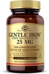 Solgar Gentle Iron (Iron Bisglycinate) 25 mg – 90 Vegetable Capsules