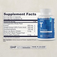 Daily Testosterone Support for Men – Boost Vitality & Drive – Ashwagandha, Shila