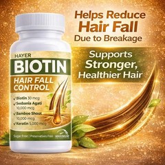 HA.YER Biotin 10000mcg 60 Tablets Hair Wellness Support