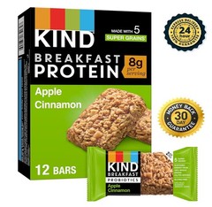 KIND Breakfast Protein, Healthy Snack Bar 8g Protein, 1.76OZ Packs, 12 Count