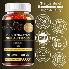 Shilajit Gold Gummies – with Ashwagandha – Enhances Energy & Endurance, Immunity