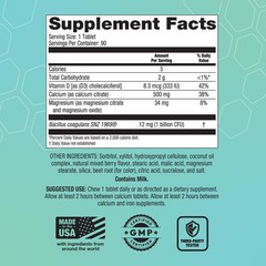 Bariatric Choice Chewable Calcium Citrate 500Mg Vitamin D3 For Bariatric