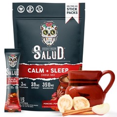 2-in-1 Sleep Aid Calm Drink Mix Punch Melatonin Magnesium 15 Servings