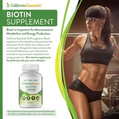 Biotin 10,000mcg – Hair Growth Vegetarian Vitamins B7 Supports Healthy Hair