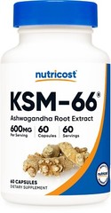 Nutricost KSM-66 Ashwagandha Root Extract 600mg, 60 Vegetarian Caps