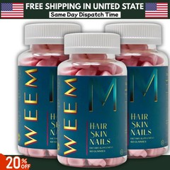 WEEM Hair Epidermal & Nails Gummies, Vegan biotin Vitamins, Healthy Hair- Pack P