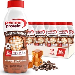 12pk Premier Protein Coffeehouse Caramel Macchiato Protein Shake with Caffeine