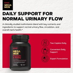 GNC Mega Men Prostate and Virility Multivitamin for Men, 90 Count (Pack of 1)