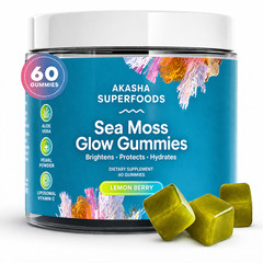 Glow, Sea Moss & Pearl Powder, Strawberry Lemonade, 60 Gummies