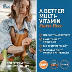 Dr. Tobias Adult Multivitamin for Women & Men, Energy & Immune Support, 90 CT