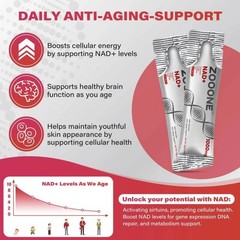 2X Drink Flavor NR1000-NAD+Berry ZOOONE Mix for Skin Aging Support,Energy