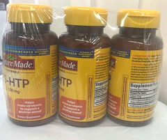 3x Nature Made 5-HTP 100 mg 90 Chewable Tablets total / Positive Mood