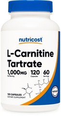Nutricost L-Carnitine Tartrate 500mg, 120 Capsules – 1000mg Per Serving