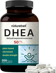 DHEA 50Mg for Men & Women, 300 Capsules | Micronized for Better Absorption | Pla