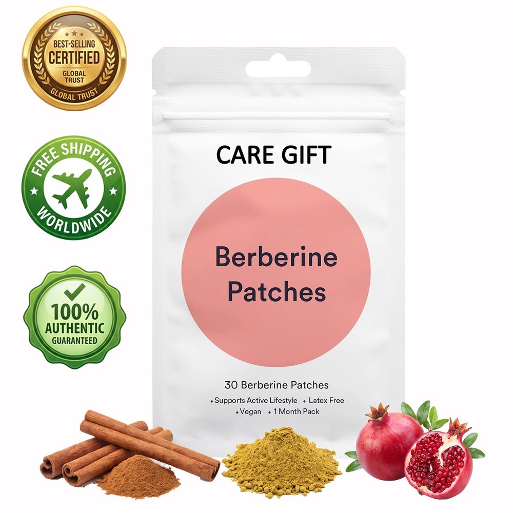 Vegan Berberine Patches L-Glutamine Chromium Cinnamon Latex Free 30 Count