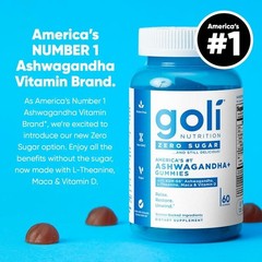 3 BottlesGoli Zero Sugar Trio -ACV Ashwagandha & Probiotic Gummies60 Caps/Bottl