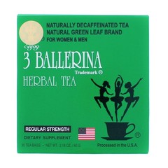 3 Ballerina Herbal Detox Tea (Regular Strength x 30 Tea Bags x 2.18 oz)