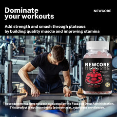Newcore 7-in-1 Nitric Oxide Gummies | Supports Blood Flow, Energy & Stamina