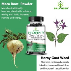 Horny Goat Weed and maca Extract -Gluten Free, Non-GMO,Unisex