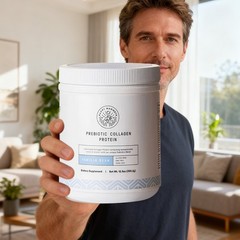 Happy Mammoth Prebiotic Collagen Protein Powder Vanilla 20.3 Vitamin Bean oz