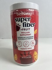 Bellway Super Fiber + Fruit Raspberry Lemon Psyllium Husk Powder 18oz NEW