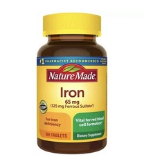 Nature Made Iron 65 mg – 365 Tablets Dietary Supplement EXP 4/2028