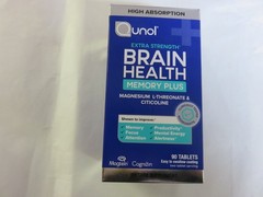 QUNOL BRAIN HEALTH MEMORY PLUS 90 TABLETS MAGNESIUM L-THREONATE & CITICOLINE NEW