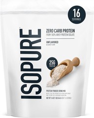 Isopure Zero Carb 100% Pure Whey Isolate Protein Powder, Gluten Free, with Vitam