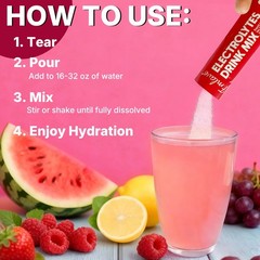 4x Electrolytes Powder Hydration Packets | Sugar Free Recovery Electrolyte Drink