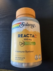 Solaray Reacta-C 120 VegCap 24 hr Time Release Immune Support 500mg Exp 02/2028