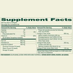 (2 pack) Spring Valley Triple Omega Softgels, Fish Flax & Borage, 120 Count
