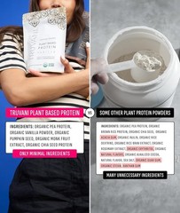 Truvani Vegan Pea Protein Powder | Vanilla | 20g Organic Plant Based (pack pf 3)
