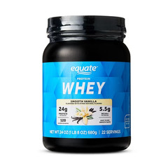 Equate Smooth Vanilla Whey Protein Powder 24 oz Protein Supplement