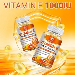 Vitamin E 1000IU Mixed Tocopherols Natural Antioxidant for Skin & Immune Support