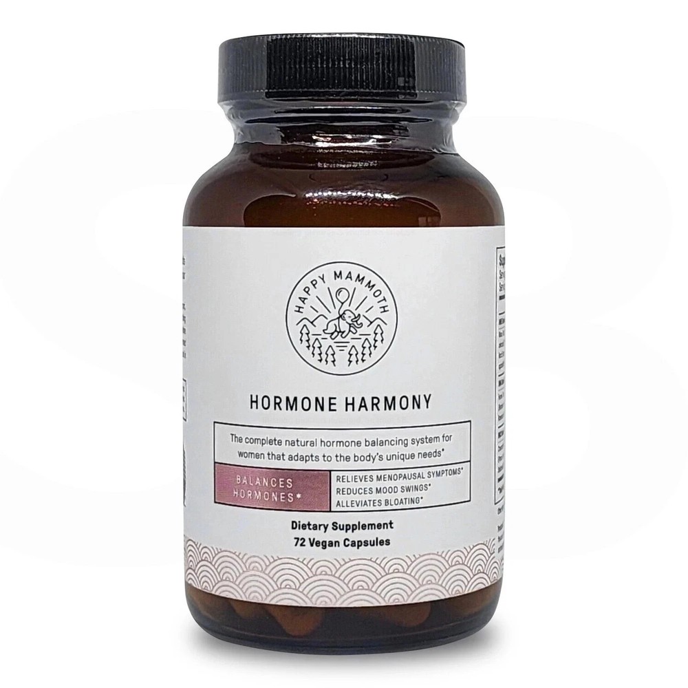 Happy Mammoth Hormone Harmony Natural Hormonal Support for Women 72 Capsules