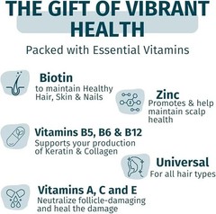 WEEM Hair Skin and Nails Gummies, Vegan biotin Vitamins, Healthy Hair (Pack 3)