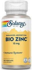 Solaray Bio Zinc (15mg) 100 Vcaps Each (Pack of 3)